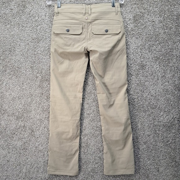 Prana Halle Hiking Pants Womens 0 Regular Tan Khaki Roll Up Cargo Zion Fabric - Picture 7 of 13